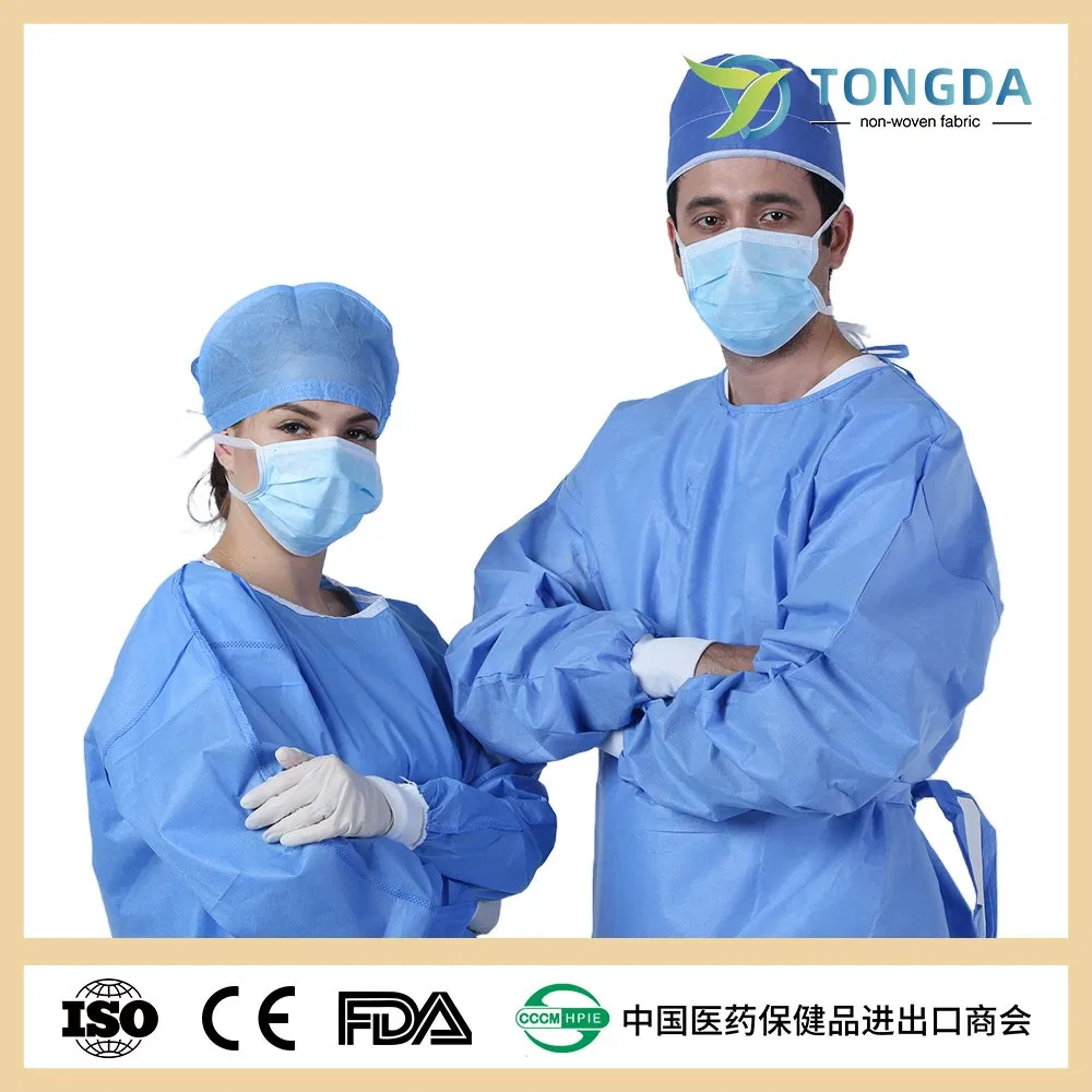 Disposable Surgical Non Woven Patient Gown with Long Sleeve