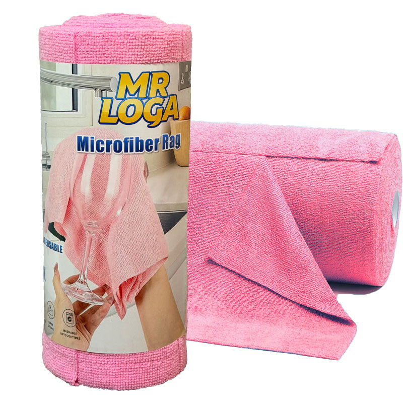 Mrloga Microfiber Towels Rolls Microfiber Disposable Towels Washable Microfibre Cleaning Cloths