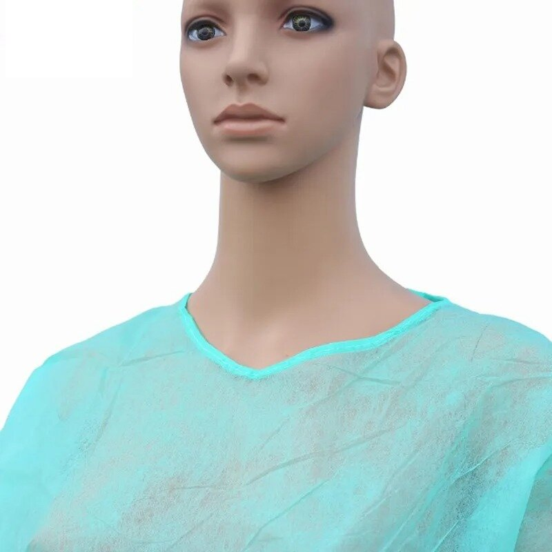 ISO CE Approved Blue Disposable Non Woven Doctor Isolation Gown Surgical Gown, Patient Gown