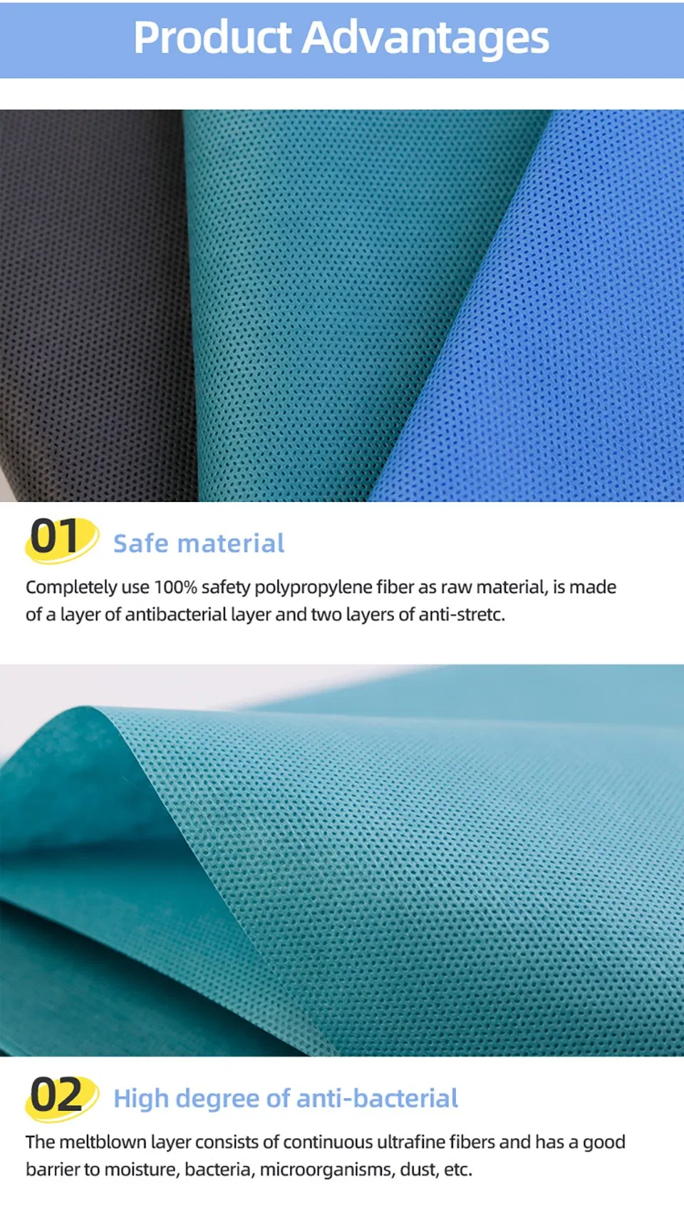 SMMS Non Woven Fabric Sterilization Wrap 4