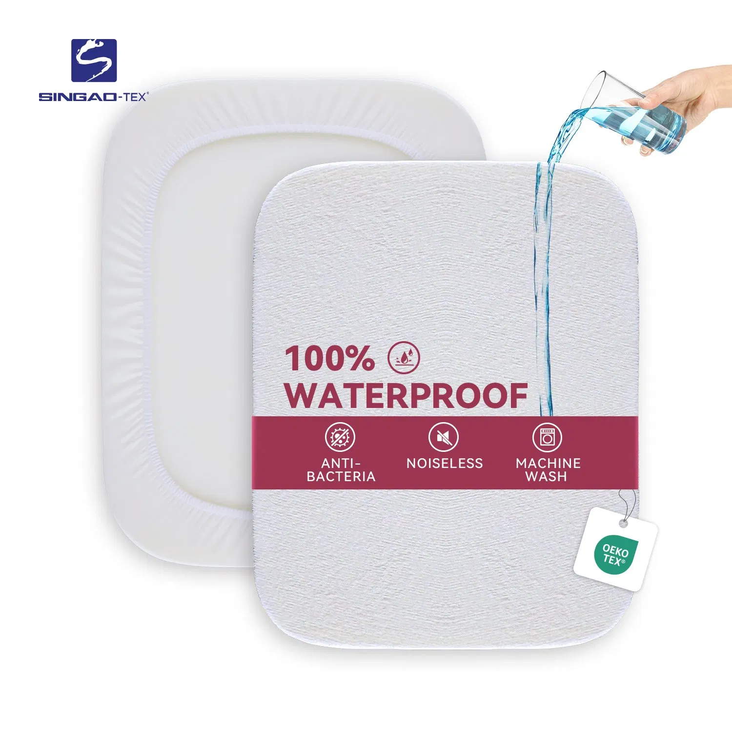 Mattress Protector King Cotton Breathable Mattress Pad Cover Deep Pocket Polyester Terry