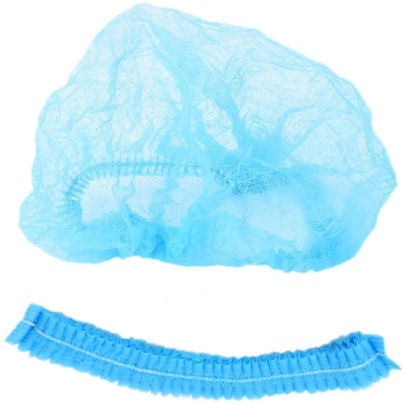 Non-Woven Hair Clip Net Working Nurse Ponytail Mob Cap Disposable Scrub Bouffant Cap with Elastic for Doctor/Surgeon/Nurse/Worker
