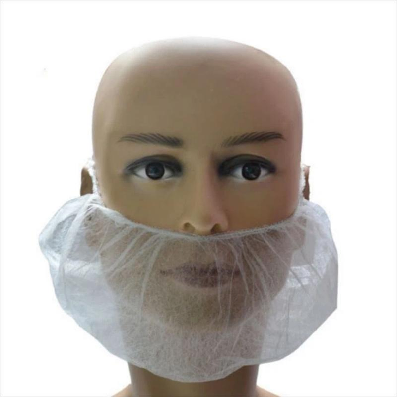 Hand Made 19'' Double Elastic Earloop Disposable PP Non Woven Beard Cover