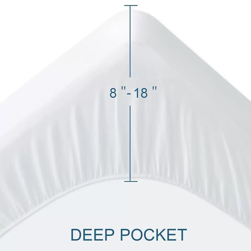 Noiseless, Durable, Breathable Recyclable Jersey TPU Spill-Proof Waterproof Mattress Protector Mattress Cover