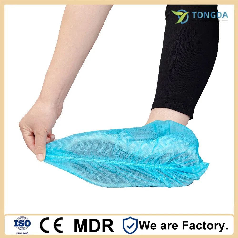 Customized High Elasticity Disposable Nonwoven Lab/Workshop Anti-slip Shoe Cover