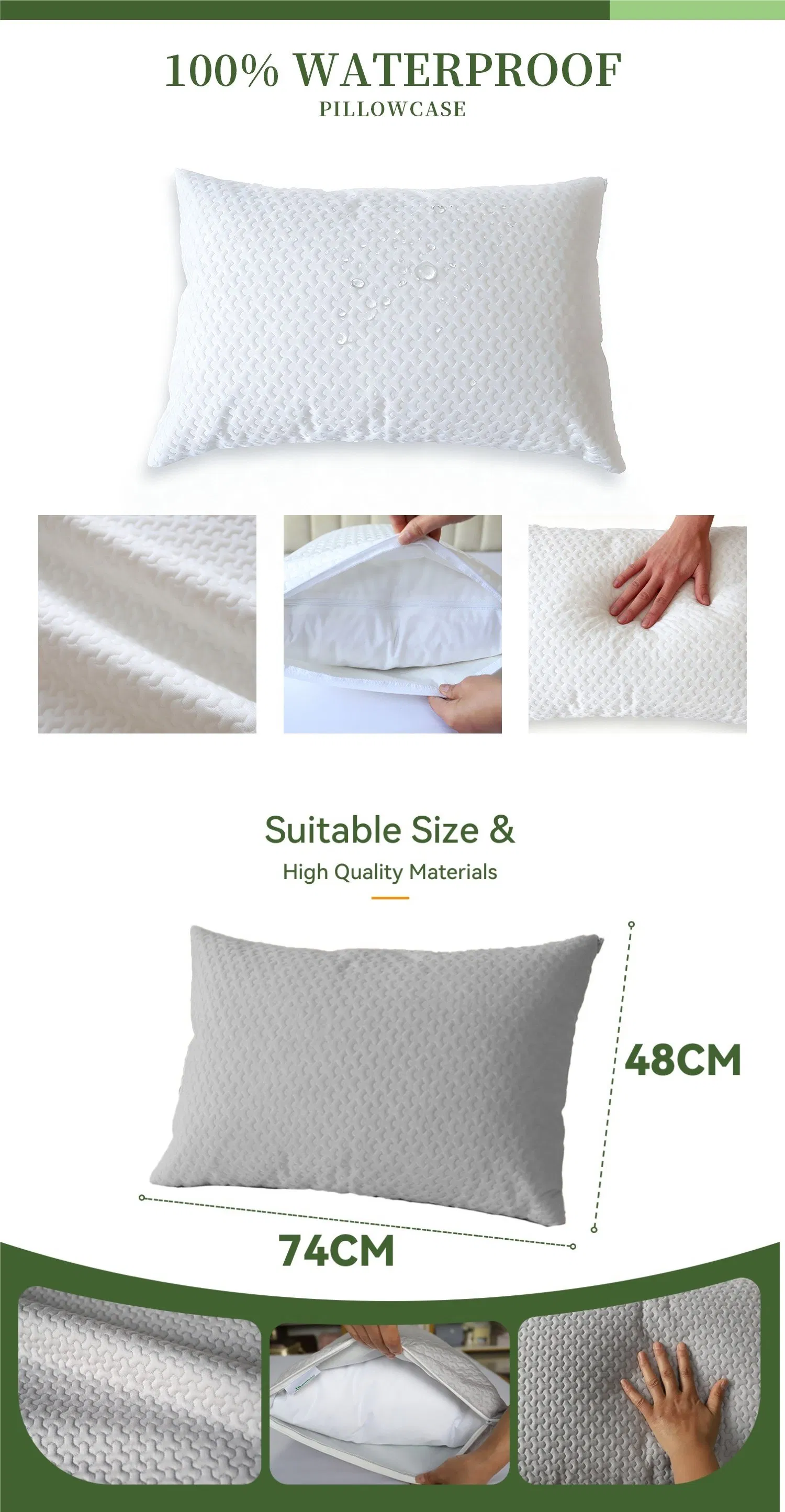 Bamboo Pillow Protector Details