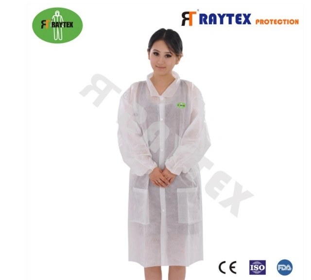 Disposable Gown Non Woven Lab Coat Visitor Gown