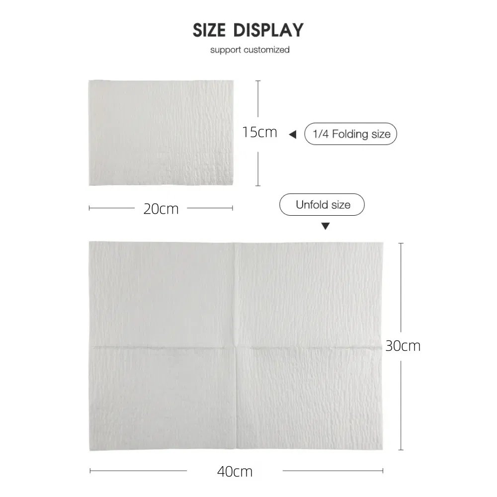 40*40cm/40*50cm 3/4ply Reinforced Paper Towel Disposable Surgical Paper Hand Absorbent Wipes Fluorescent Free Scrim Blotting Towel