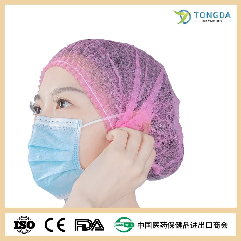 Disposable PP Nonwoven Clip cap/Bouffant Head Cover/Mob Cap/Surgeon Cap