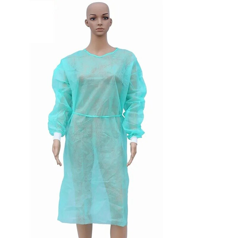 ISO CE Approved Blue Disposable Non Woven Doctor Isolation Gown Surgical Gown, Patient Gown