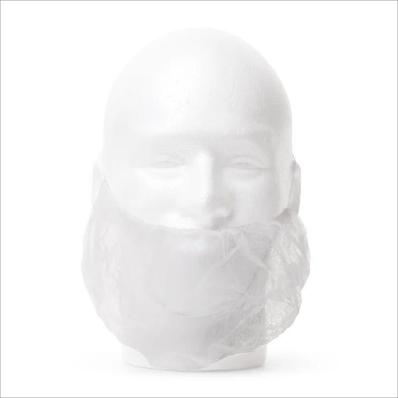 Hand Made 19'' Double Elastic Earloop Disposable PP Non Woven Beard Cover