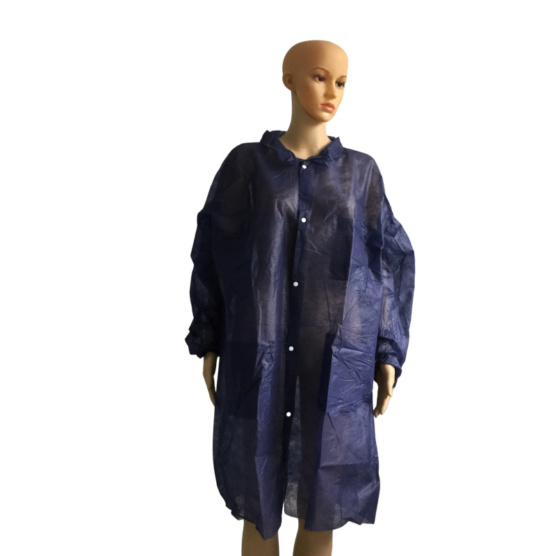 Disposable Non Woven Lab Coat Hospital Visitor Coat
