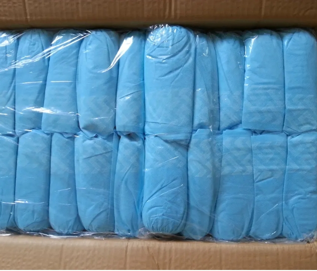 High Quality Protective Shoe Cover Standard Level Blue Disposable Non Woven Shoe Cover