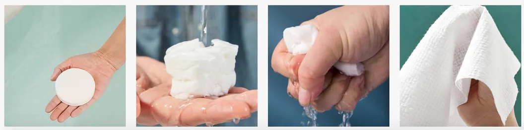 How to use compressed towel