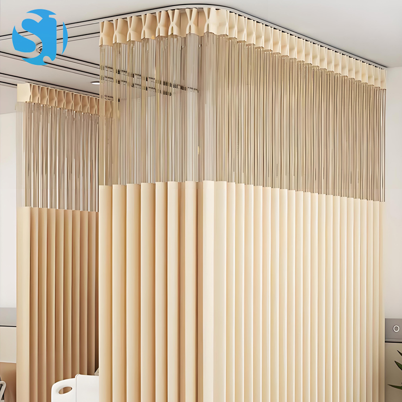 Disposable Hospital Bed Curtain Medical Curtain System with Track for Isolation Rooms