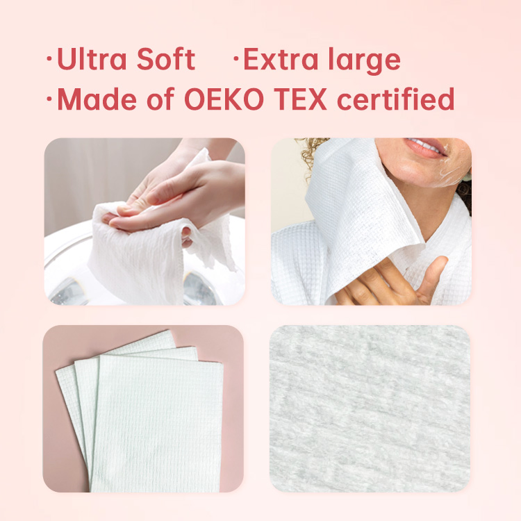 OEM Extra-Soft Lint Free Facial Wipe Viscose Daily Cleaning Makeup Remover Disposable Face Towel for Sensitive Skin