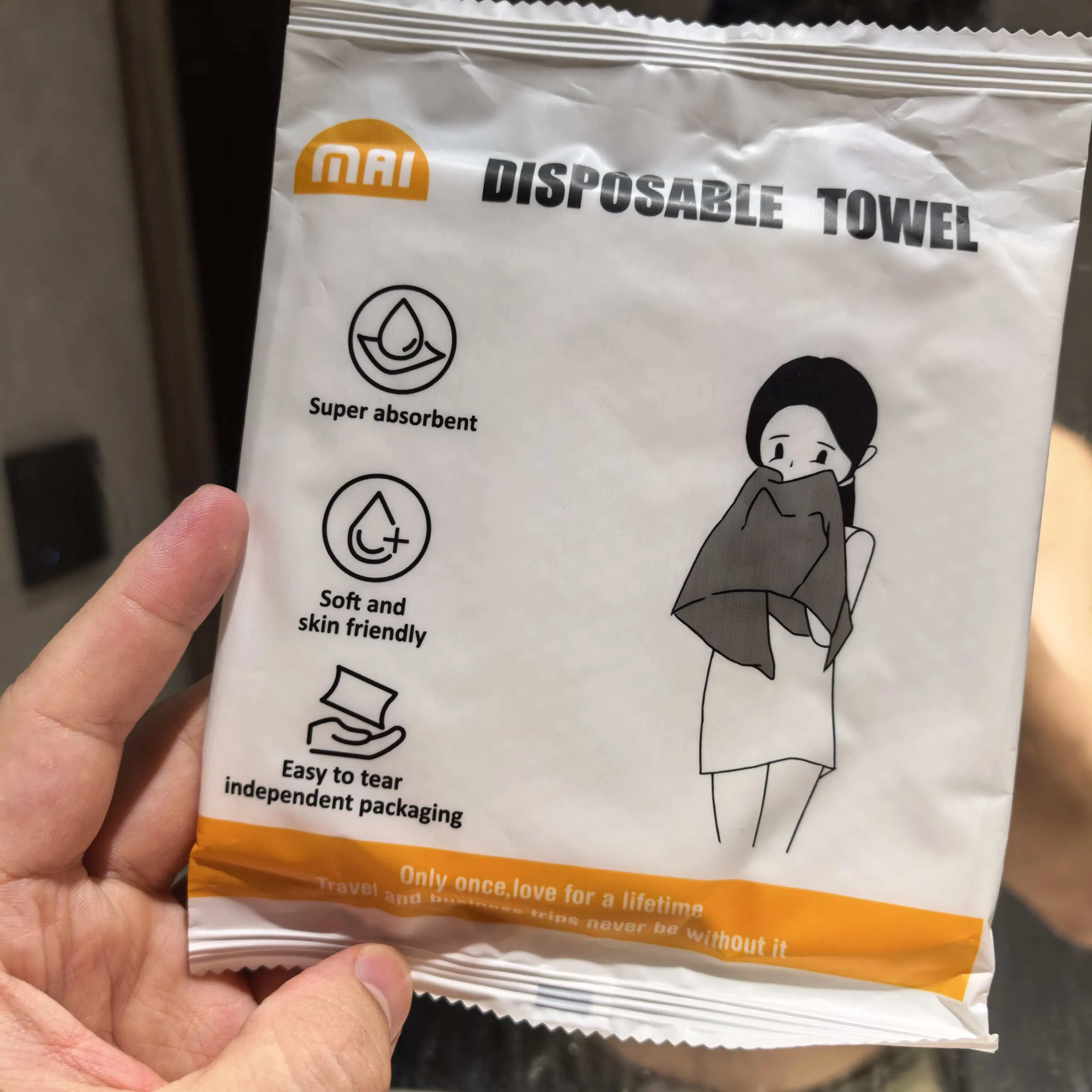 Factory Infant-Safe Disposable Cotton Bath Towels - Quick-Absorbing &amp; Fast-Drying, Portable Travel Essential