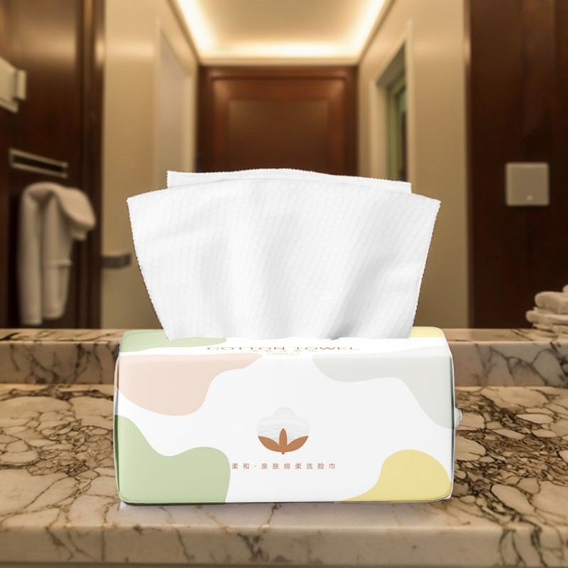 Disposable Ultra Soft 100% Biobased Wholesale Makeup Remover Face Box Towel