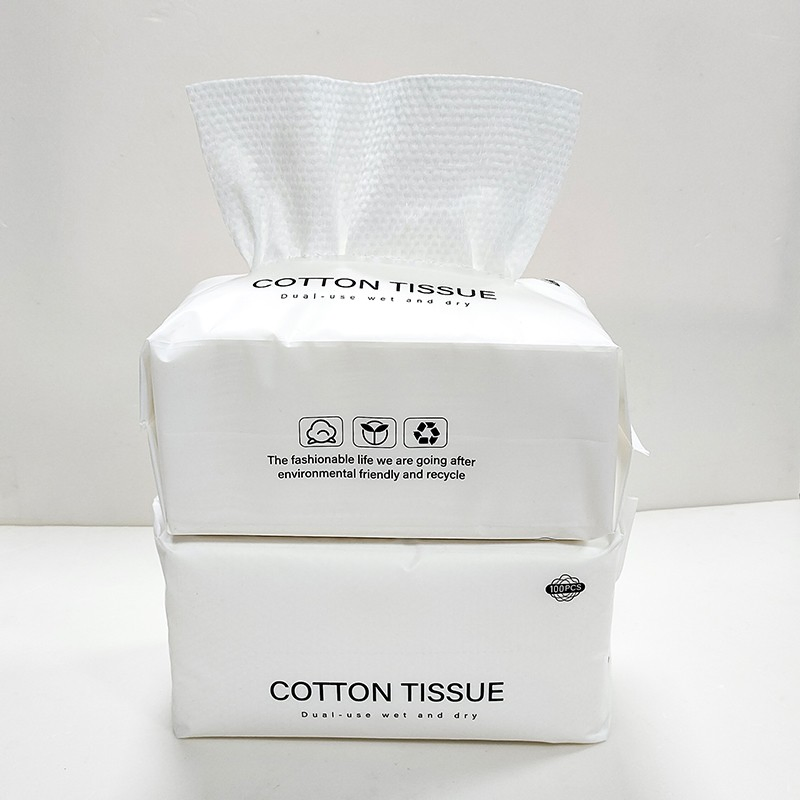 Custom Logo Disposable Face Towel Nonwoven Technics for Adult Baby Facial Cleansing Makeup Home Bathroom Kitchen