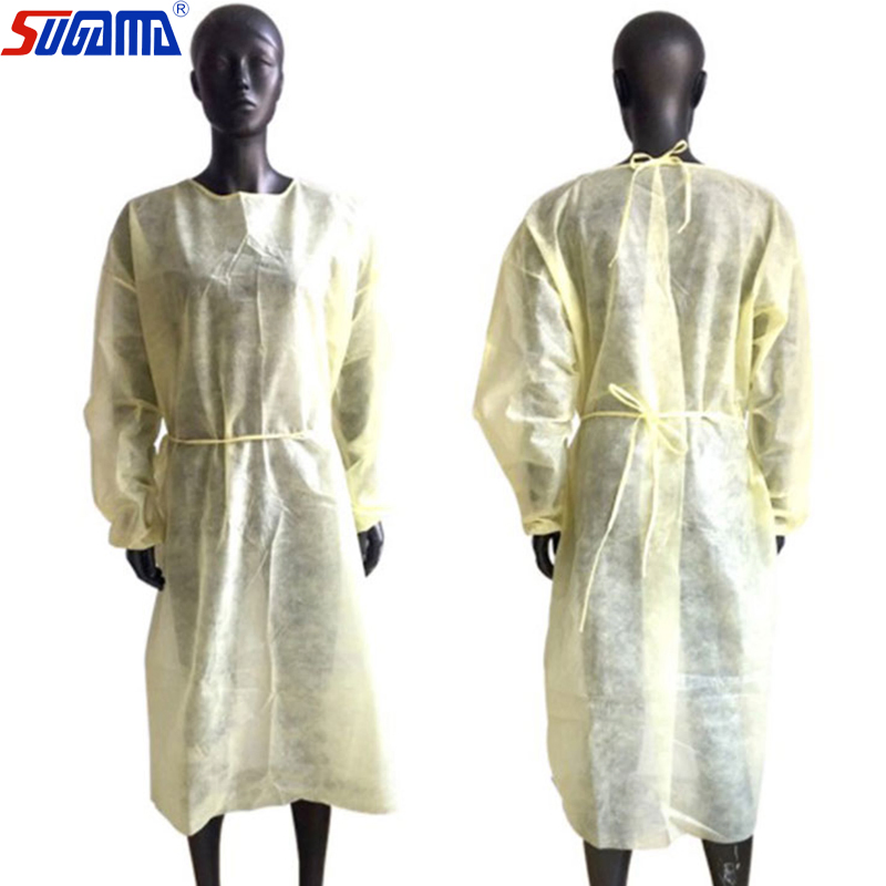 China Factory Supply Disposable SMS Nonwoven Fabrics Patient Surgical Gown with High Quality for Hospital Use