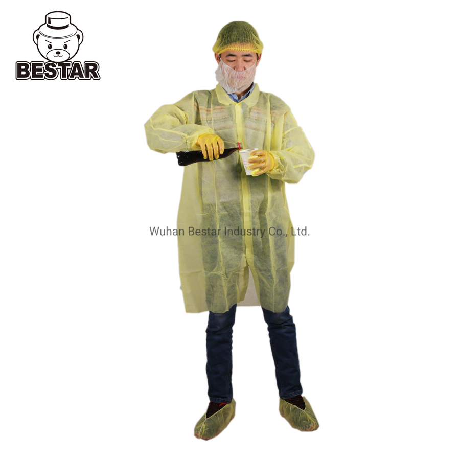 Disposable Nonwoven Spp Lab Coat Visitor Coat
