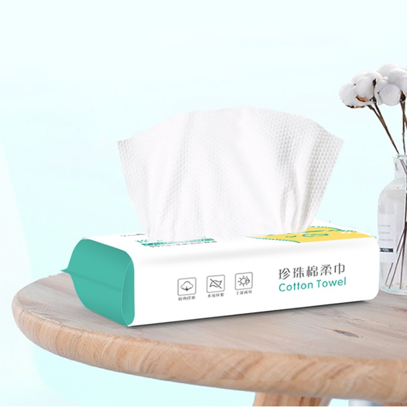 Custom Logo Disposable Face Towel Nonwoven Technics for Adult Baby Facial Cleansing Makeup Home Bathroom Kitchen