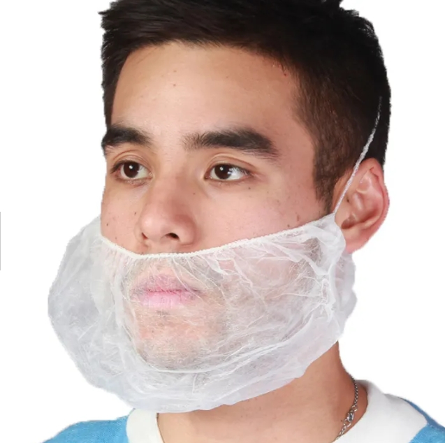 Beard Cover for Personal Care Disposable Non Woven Beard Cover Blue and White