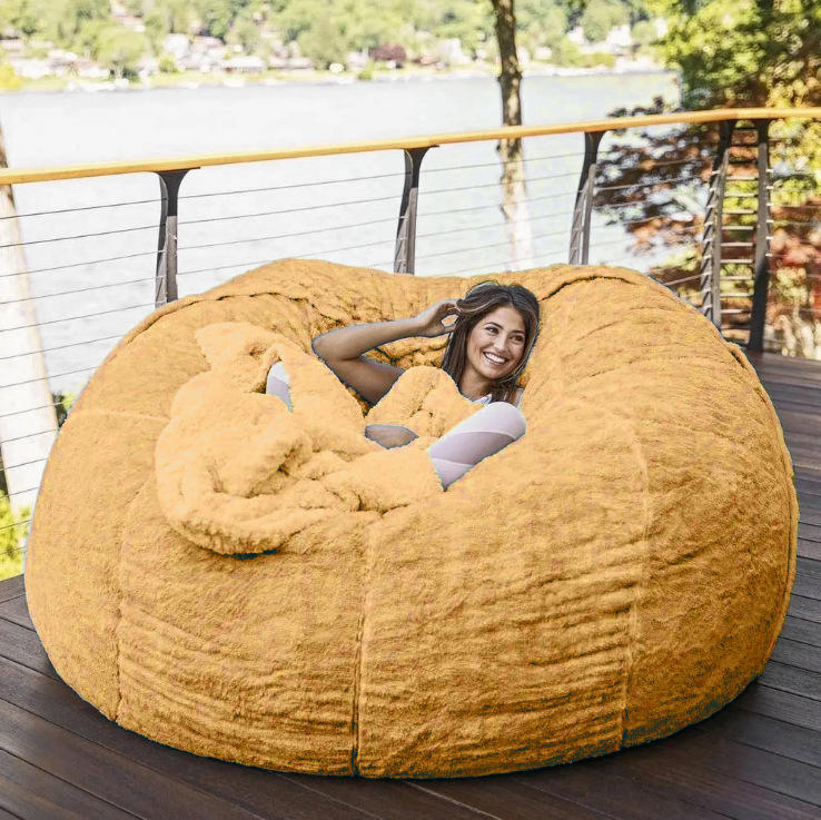 2025 Indoor Foldable Large Sofa Quilted Pillow Cover for Bean Bag