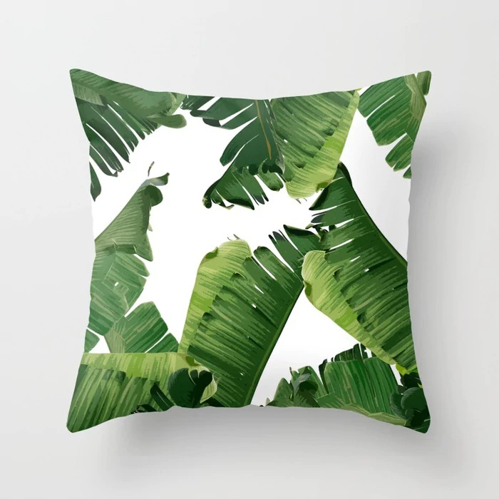 100% Cotton Twill Plant Print Home Decor Cushion Pillow Cover