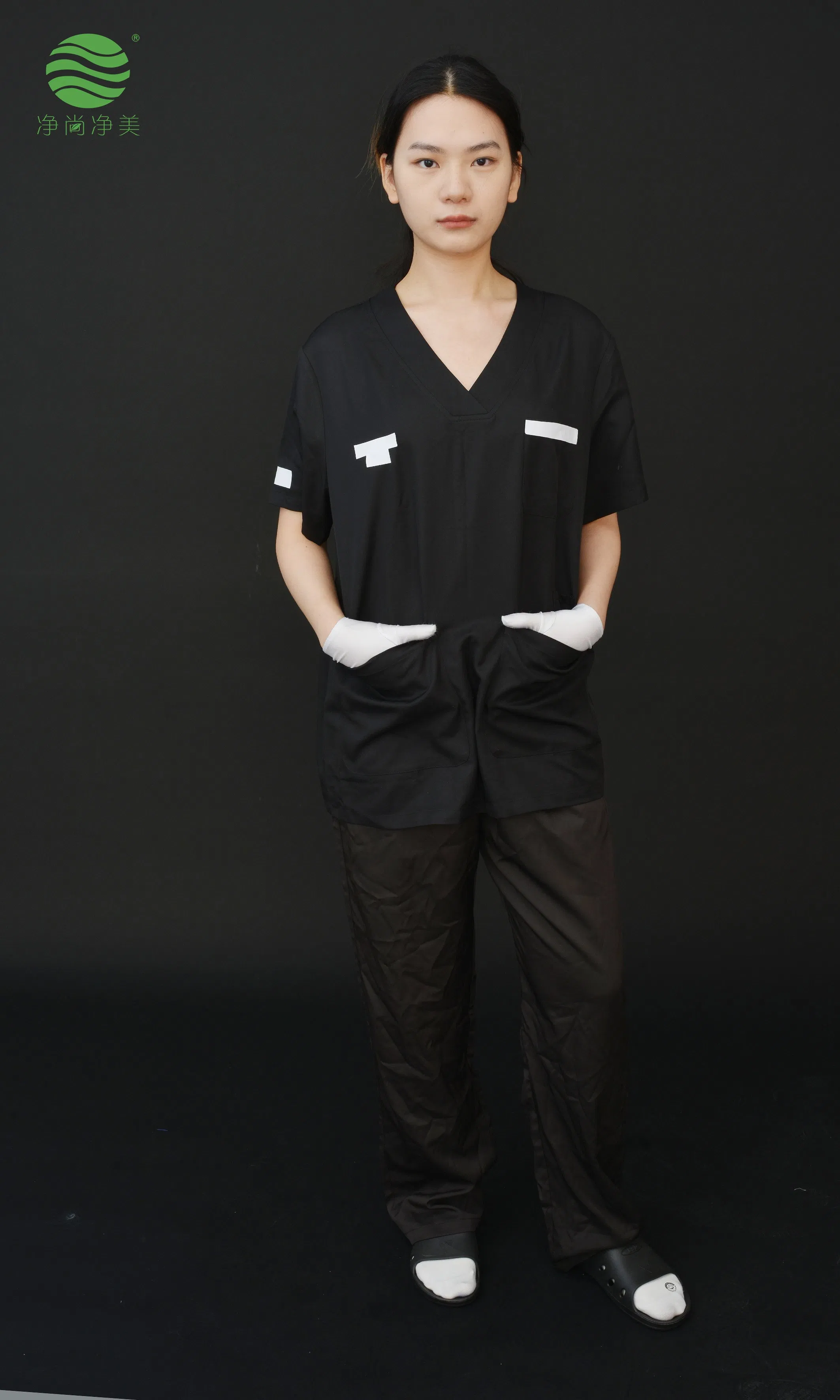 Black Medical Scrub Suits - OEM/ODM Manufacturer, Antibacterial &amp; Comfort Fit