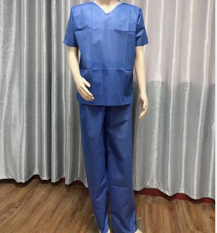 Wholesale Hospital Uniforms Scrub Suits Disposable SMS Scrub Set Nonwoven for Medical Professionals