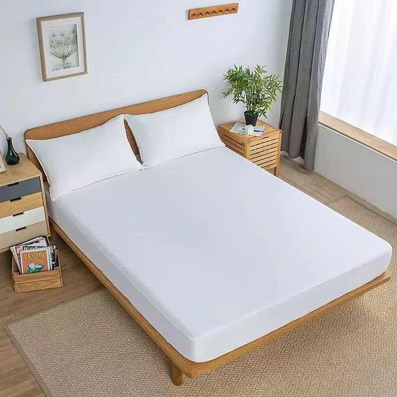 Air-Permeable Microfiber Laminated with TPU Spill-Proof Waterproof Mattress Protector Topper Fitted Sheet