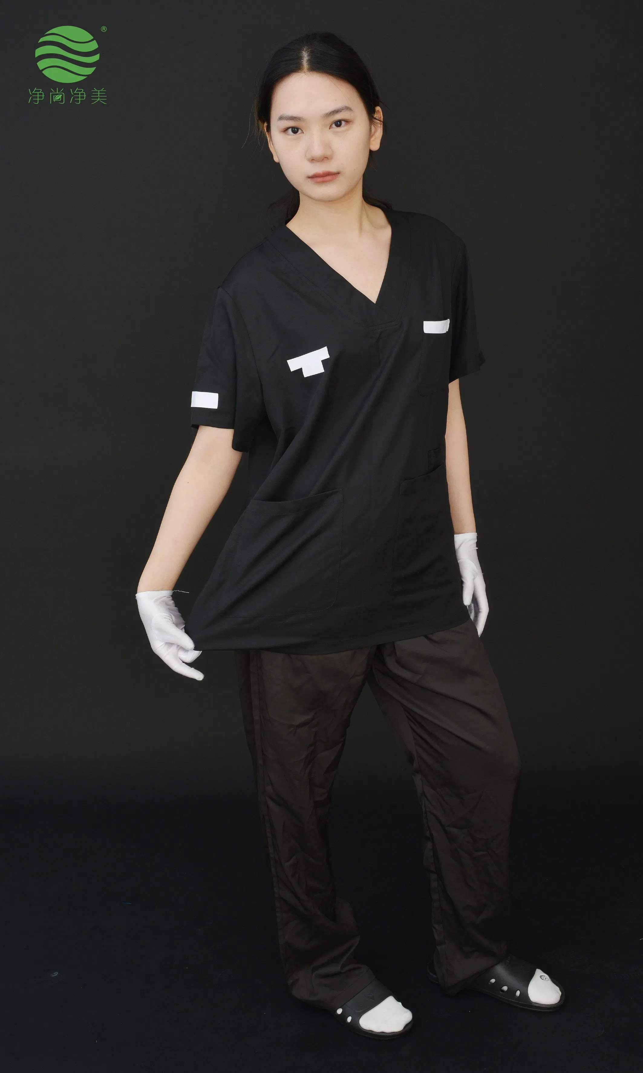 Black Medical Scrub Suits - OEM/ODM Manufacturer, Antibacterial &amp; Comfort Fit