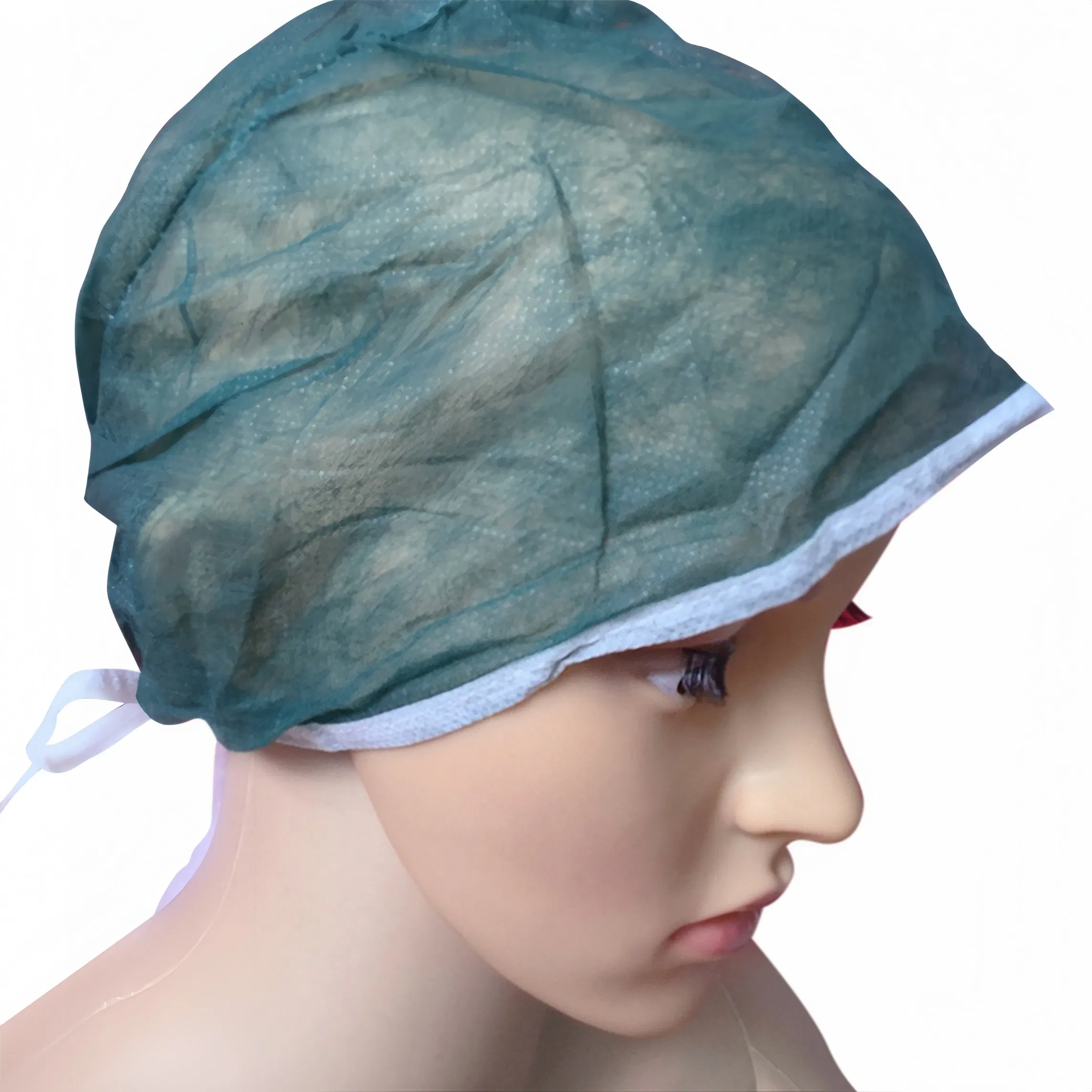 Disposable Non-Woven Hospital Surgical Doctor Surgeon Cap for Doctor Nurse Use