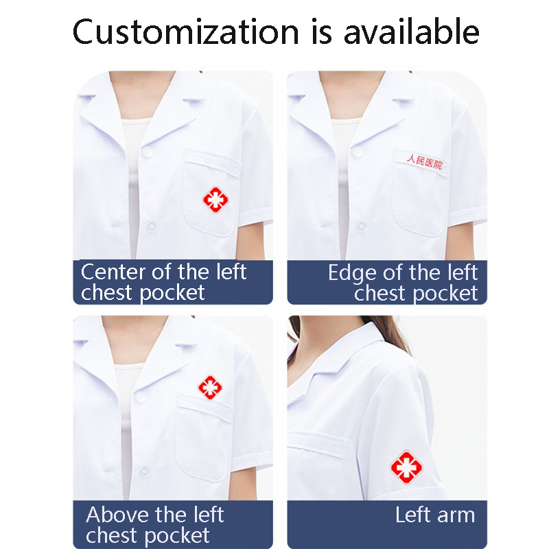 Unisex Professional Lab Coat Short &amp; Long Sleeve Medical Gown for Hospital White Lab Coat for Doctor Nurse Student Laboratory Coat Hospital Medical Work Uniform