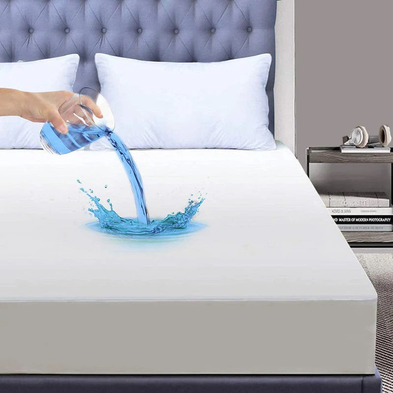 Air-Permeable Microfiber Laminated with TPU Spill-Proof Waterproof Mattress Protector Topper Fitted Sheet