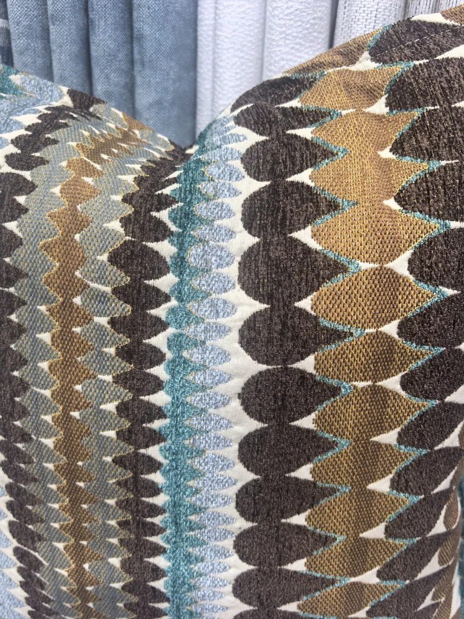 Aqua Water Drops Chenllie jacquard Cushion Coverwoven Pillow Cover