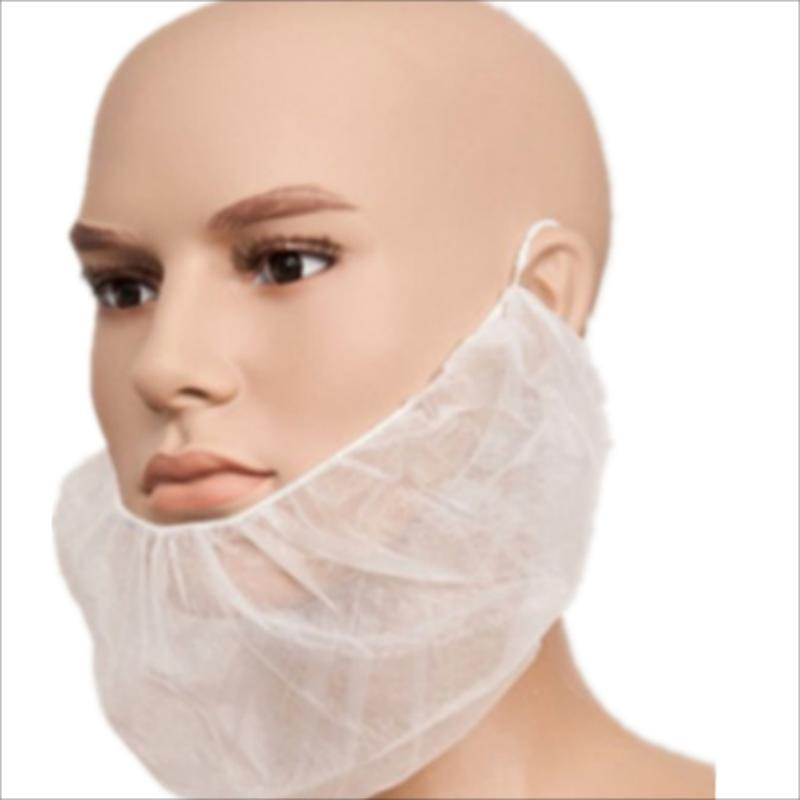 Hand Made 19'' Double Elastic Earloop Disposable PP Non Woven Beard Cover
