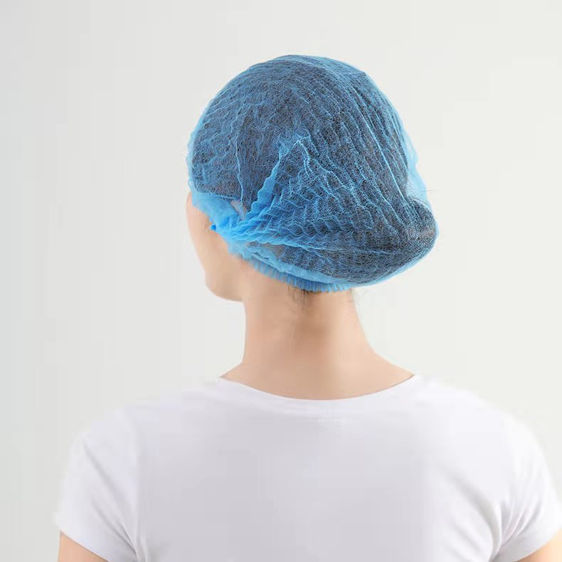 Medical Cap, Disposable Bouffant Caps Hair Net, Spun-Bonded Polypropylene, Non-Woven, Medical, Labs, Nurse, Tattoo, Food Service, Health, Hospital, Blue