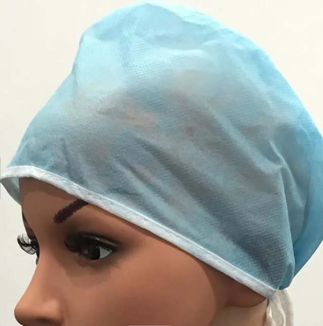 Hot Selling Medical Surgeon Doctor Nurse Cap with Ties for Hospital Lab Cleanroom Use