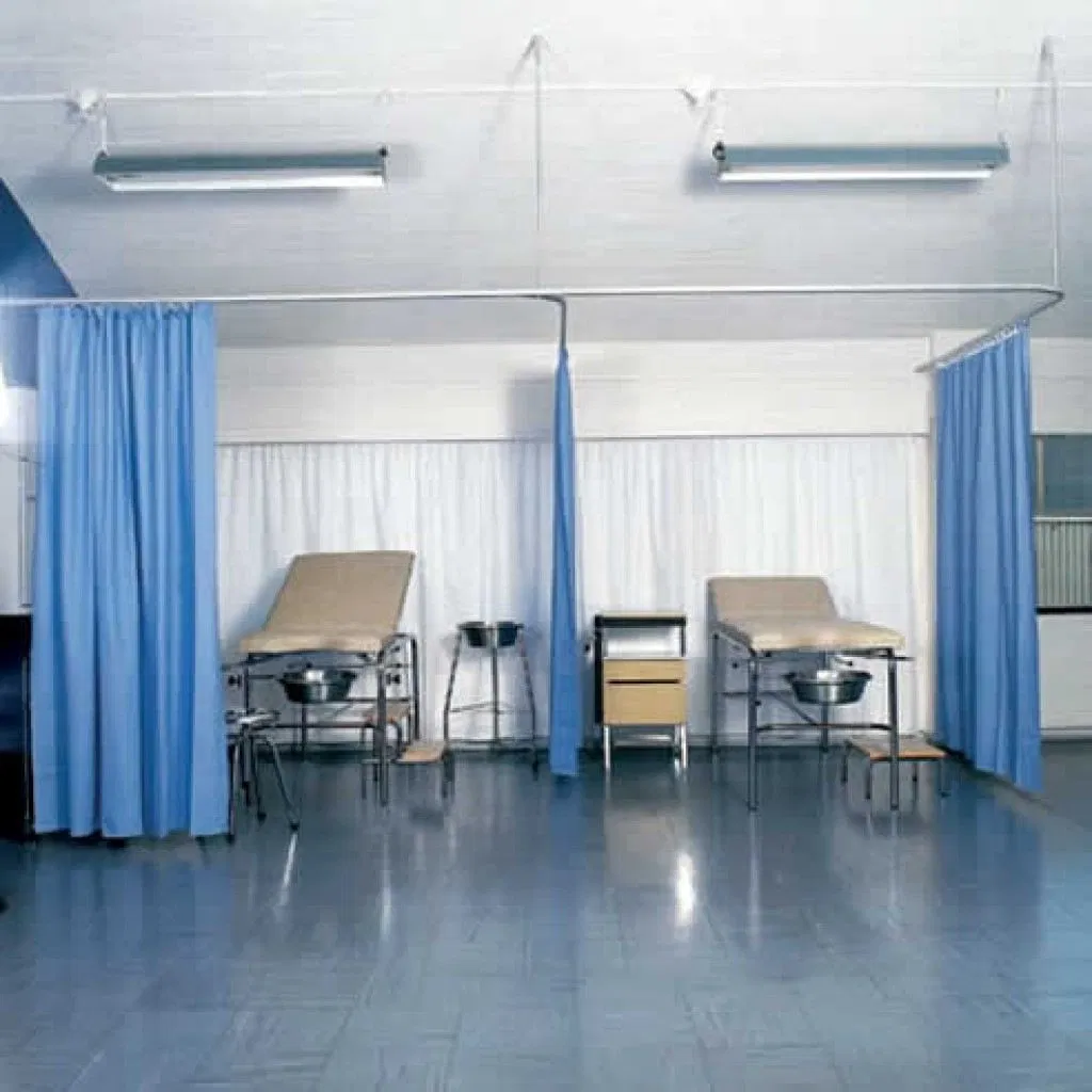Hot Selling Medical Curtain Flame Retardant Partitions Hospital Bed Cubicle Knitted Curtains