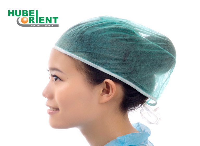 Surgeon Disposable Head Cap PP SMS for Doctor Cap with Ties at Back