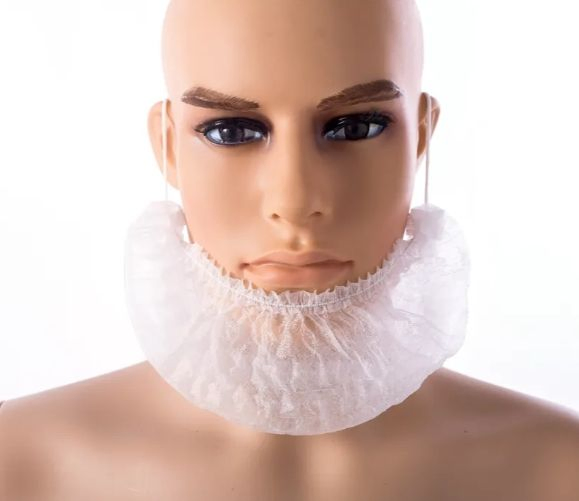 Disposable Breathable Lightweight Elastic Beard Cover for Industrial Construction Workshop Workplace