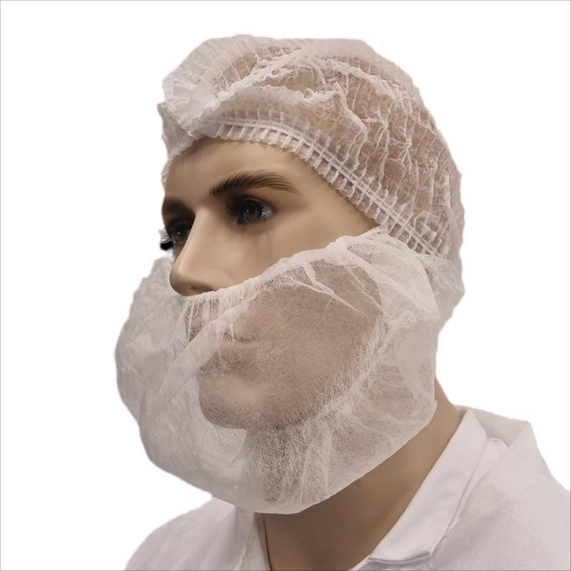 Hand Made 19'' Double Elastic Earloop Disposable PP Non Woven Beard Cover