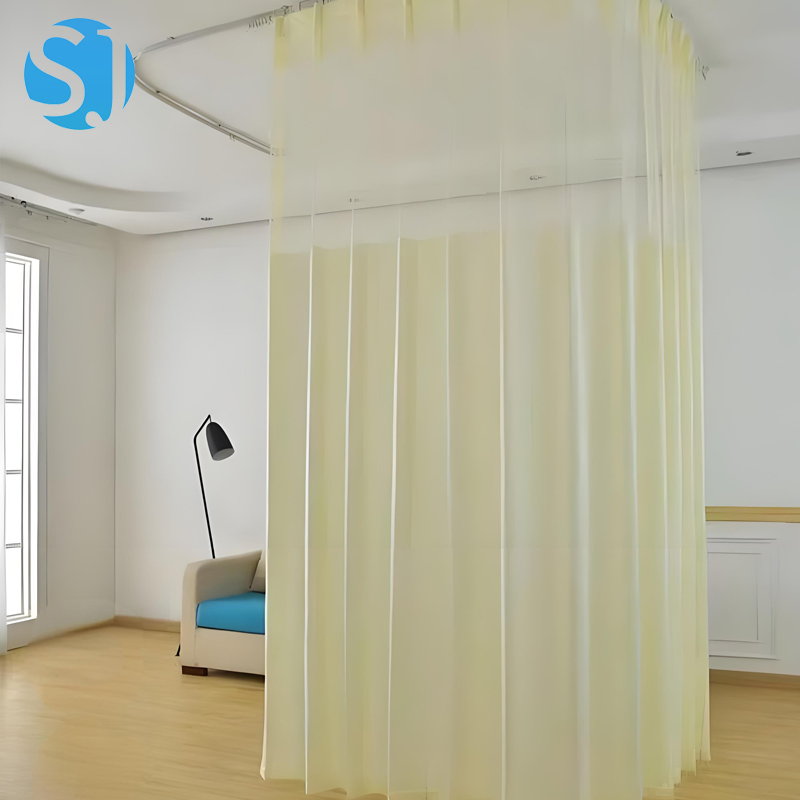 Hospital Curtain Medical Privacy Curtain Fire Retardant Washable with Mesh and Track System