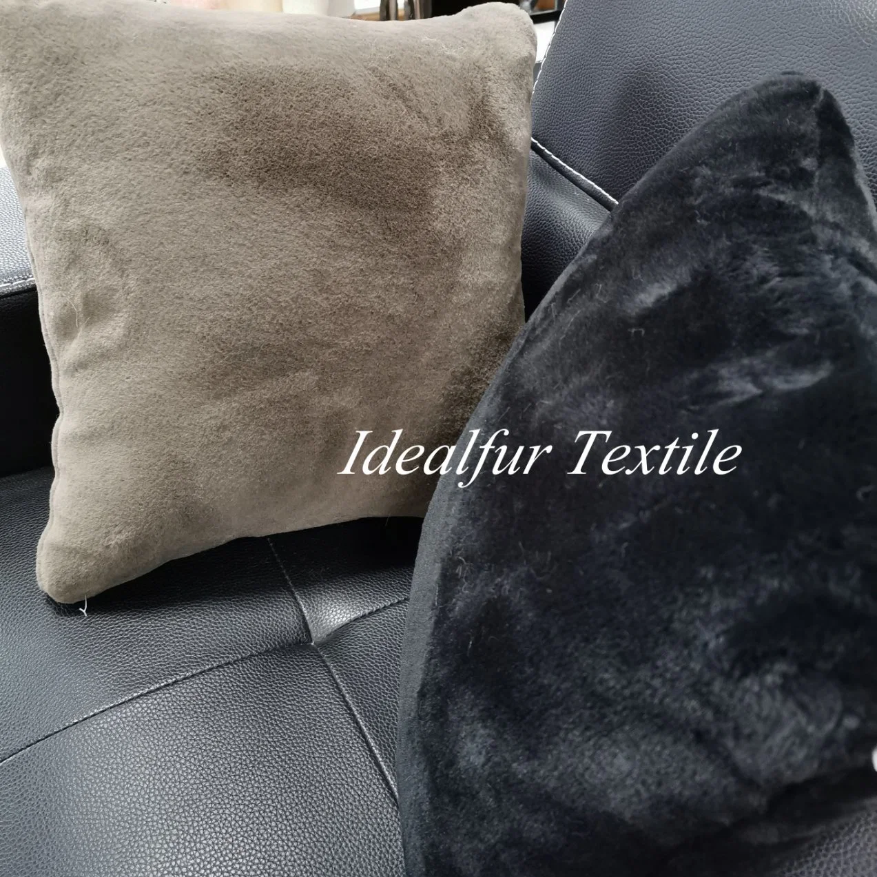 Luxurious Faux Rabbit Fur Decorative Pillow Cover for Sofas