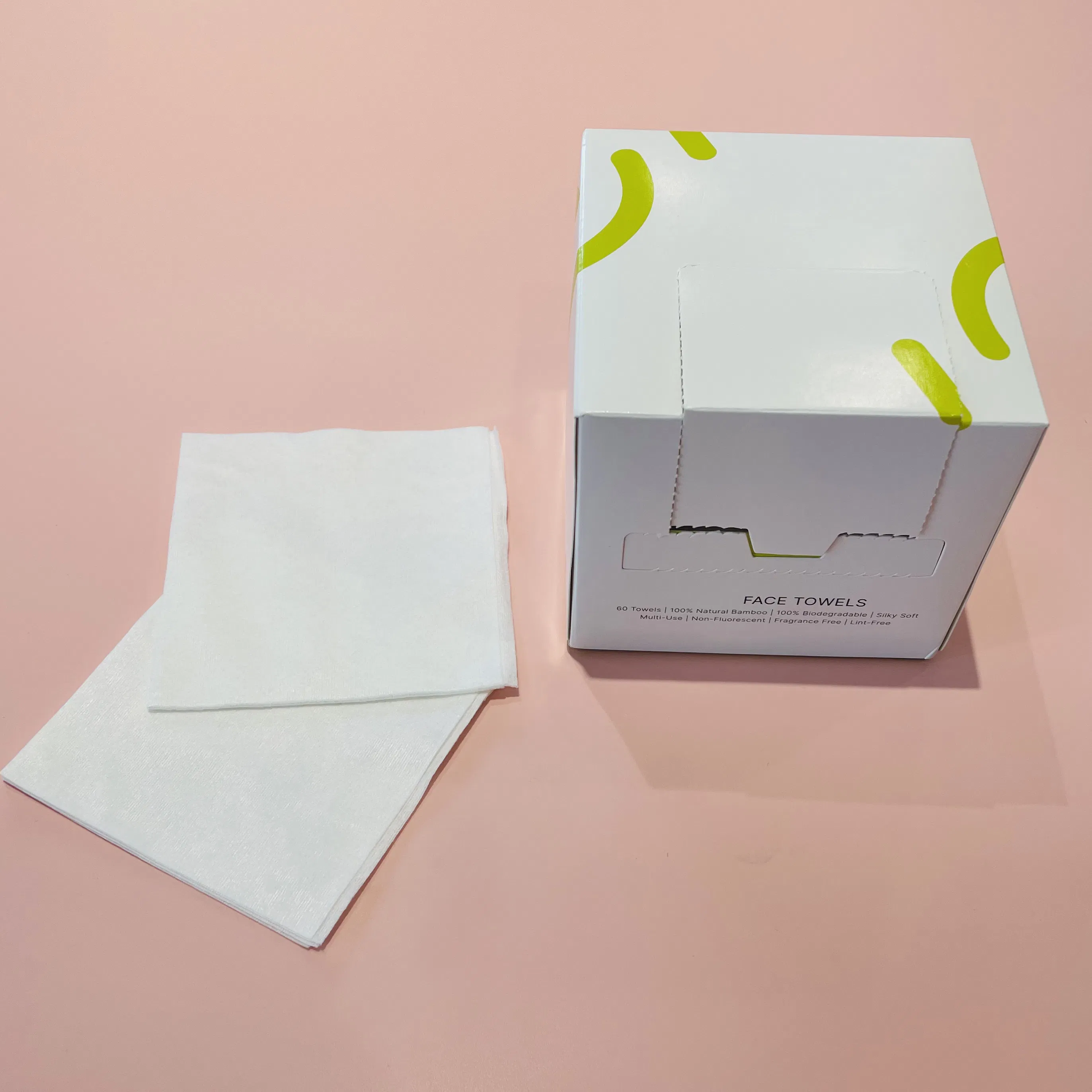 Comfortable Facial Clean Wipes 100% Bamboo Fiber Biodegradable Disposable Towel Travel Size Face Towels for Sensitive Skin