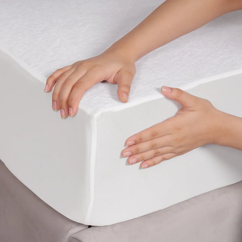 Cotton Terry Breathable TPU Laminated Waterproof Mattress Protector Fitted Sheet