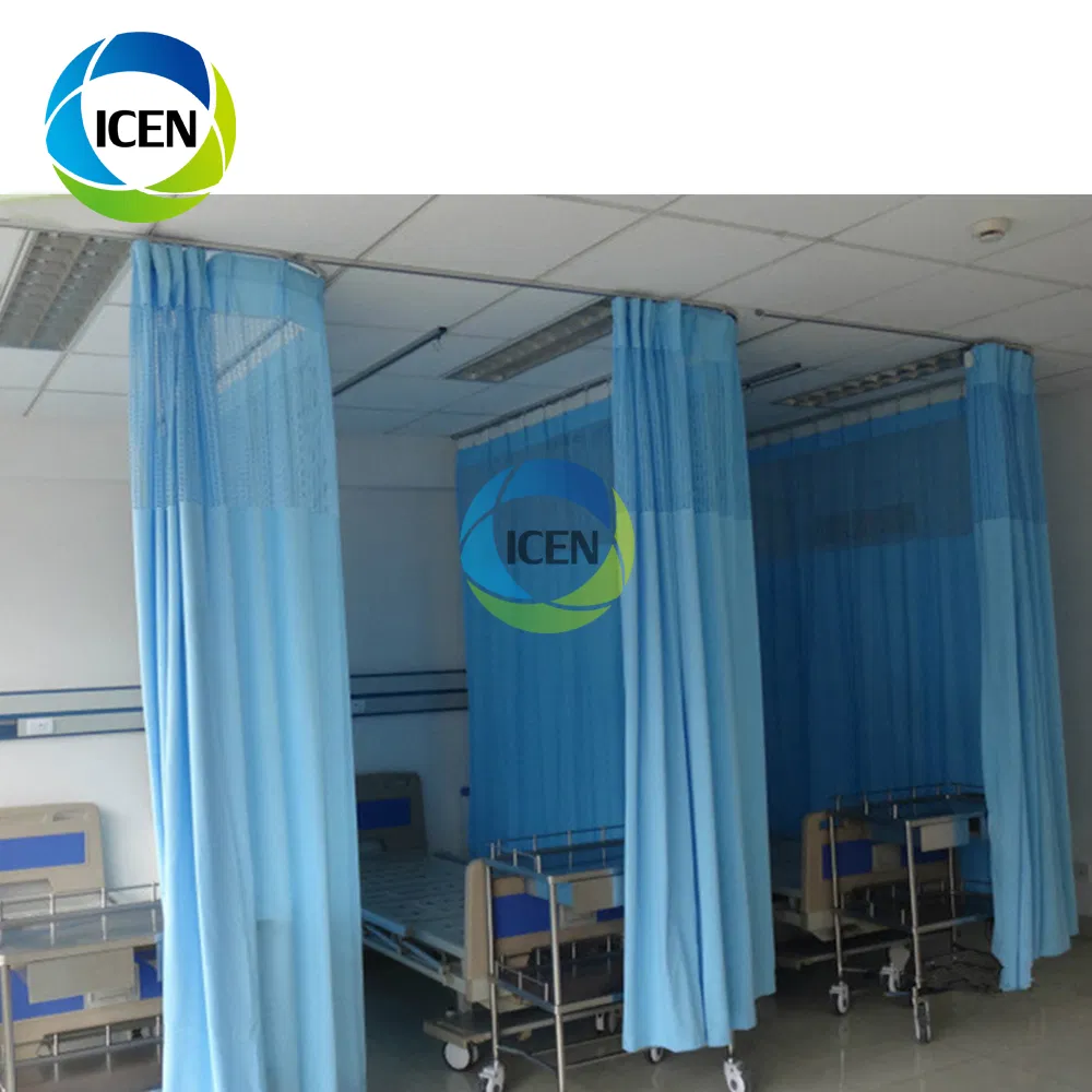 in-R117 Privacy Medical Partition Curtains Hospital Cubicle Curtain with Flexible Flat Hook