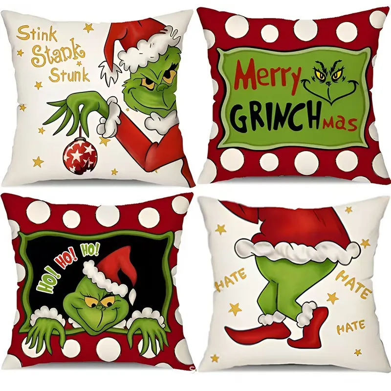 Merry Grinch Pillows Decor 3